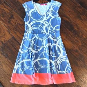 Krimson and Klover Navy blue and corral dress. Size M.
